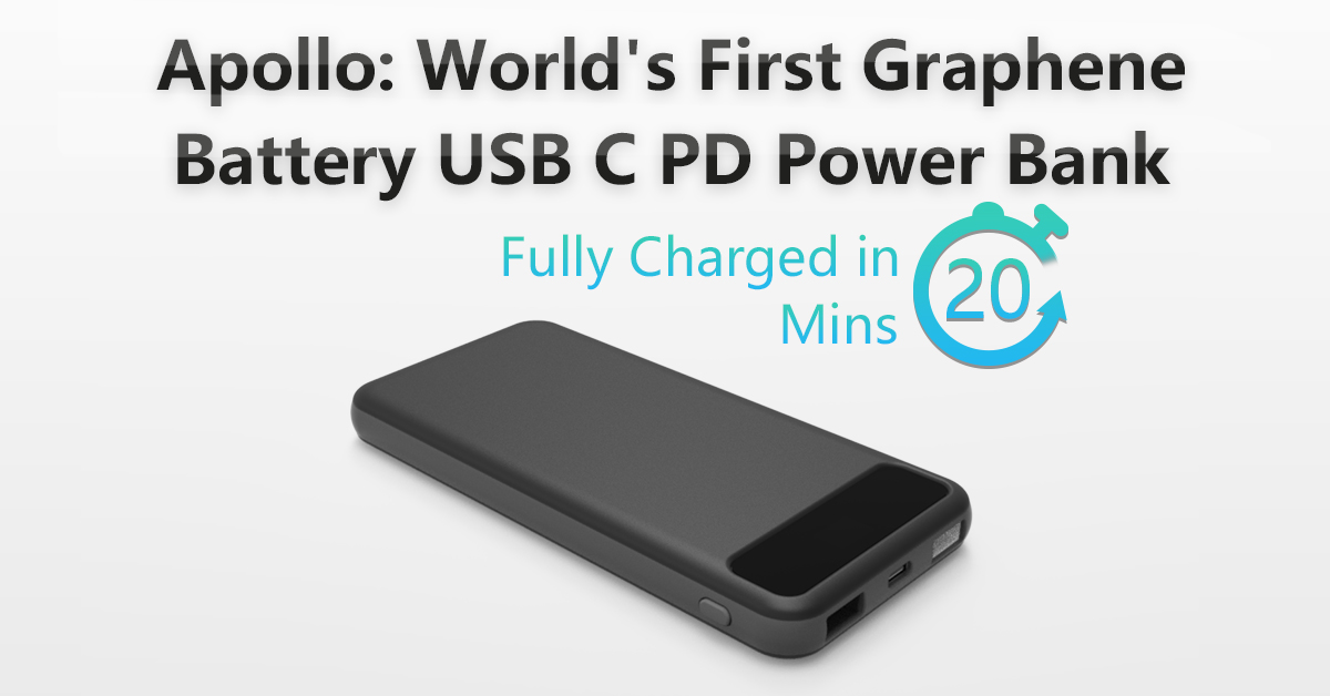 Apollo: World's First Graphene Battery USB C Power Bank