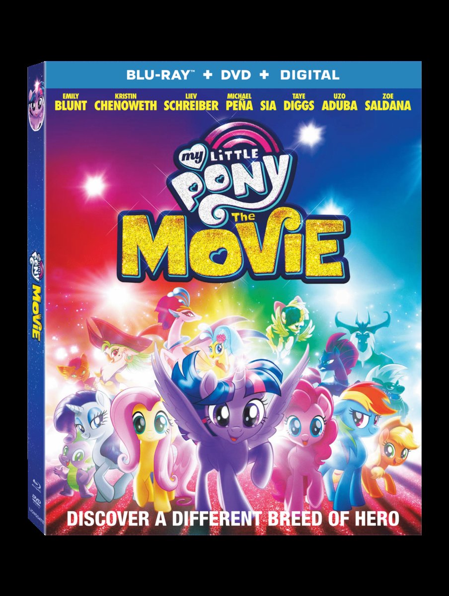 My Little Pony: The Movie Blu-Ray Combo Cover (Lionsgate Home Entertainment)
