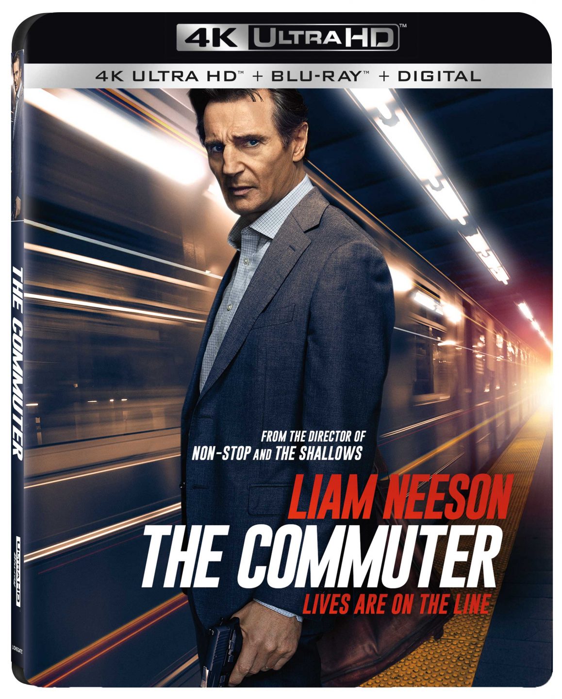 The Commuter 4K Ultra HD Combo cover (Lionsgate Home Entertainment)