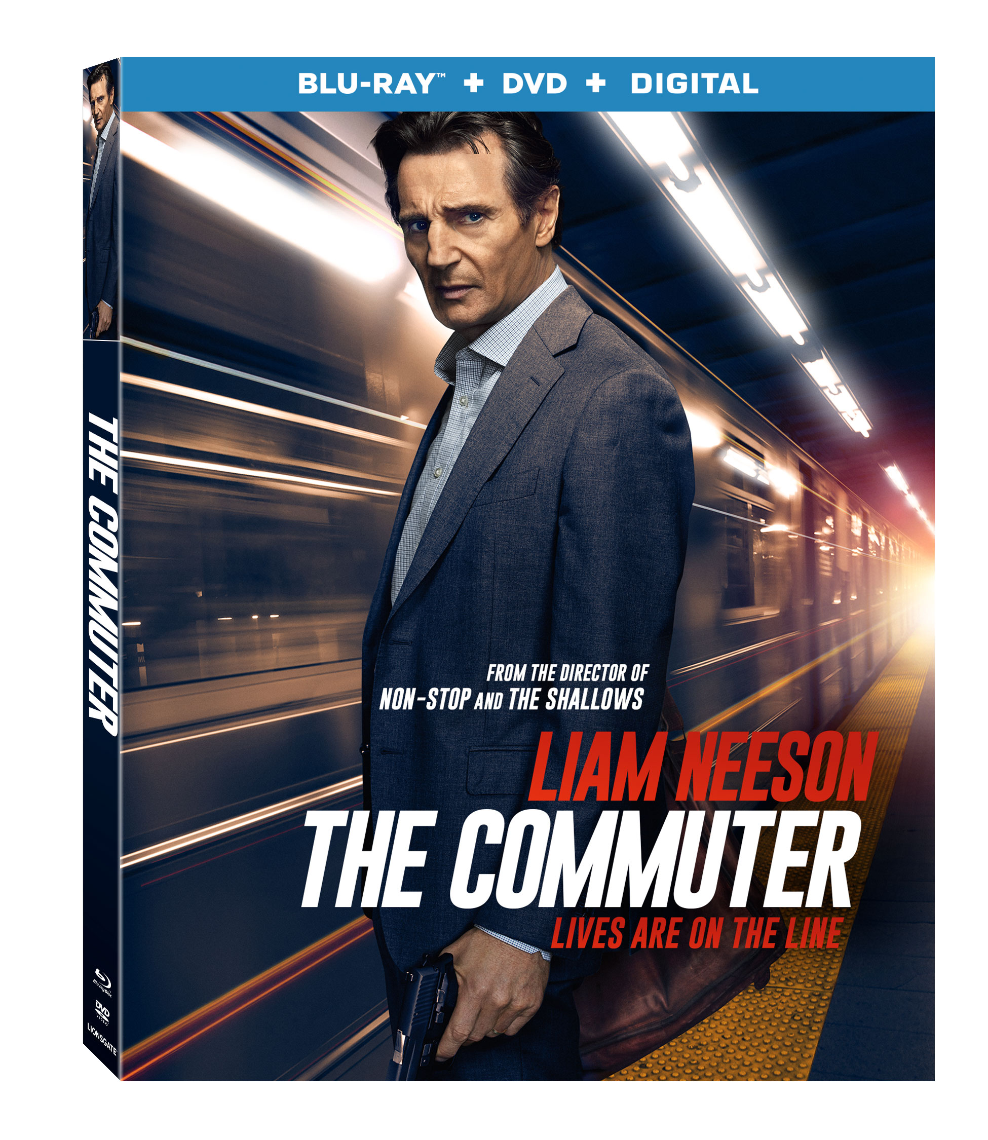 The Commuter Blu-Ray Combo cover (Lionsgate Home Entertainment)
