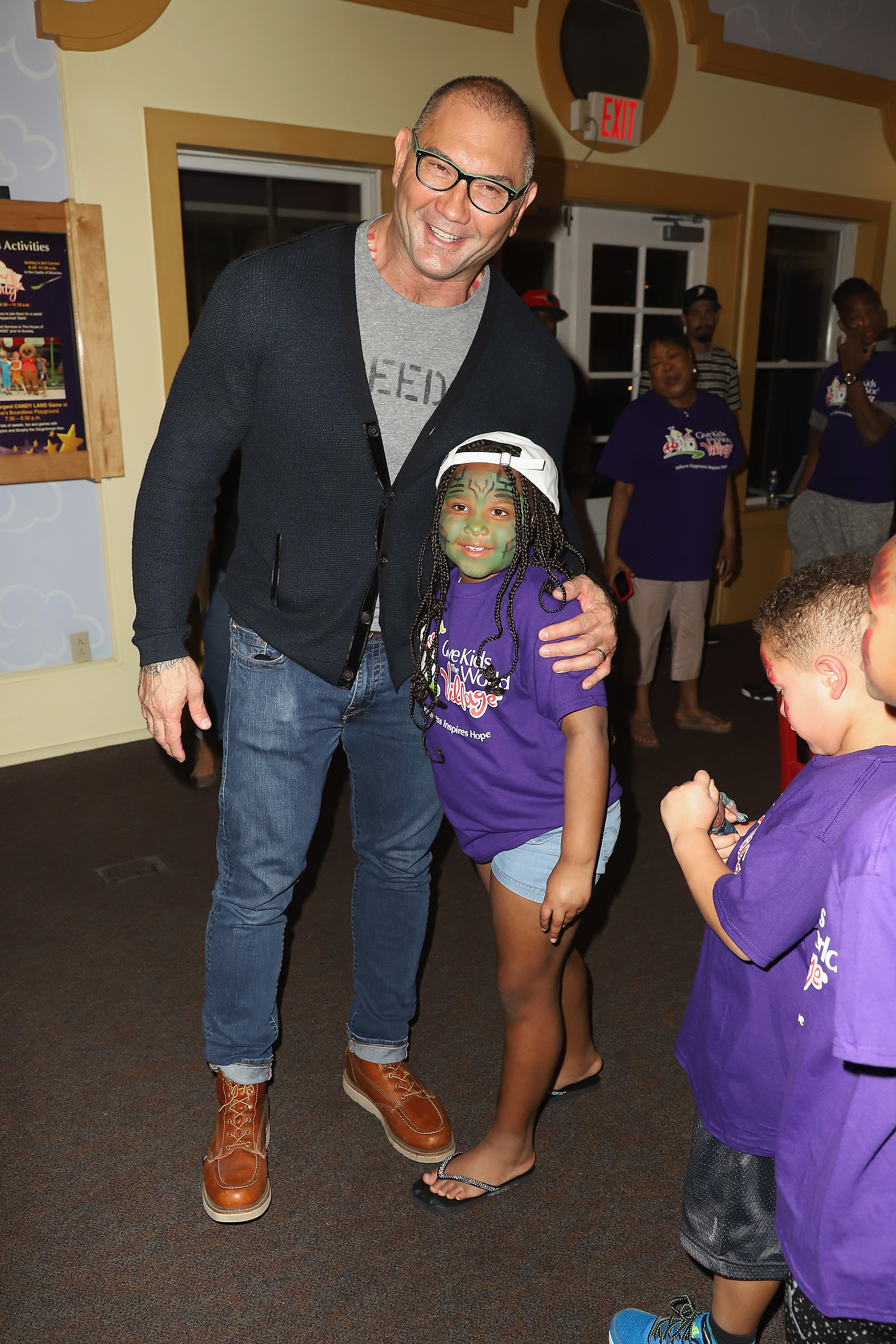 Dave Bautista Visits Give Kids The World Village To support Marvel: The Universe Unites, A Week-Long Charity Campaign To Help Support Children's Charities
