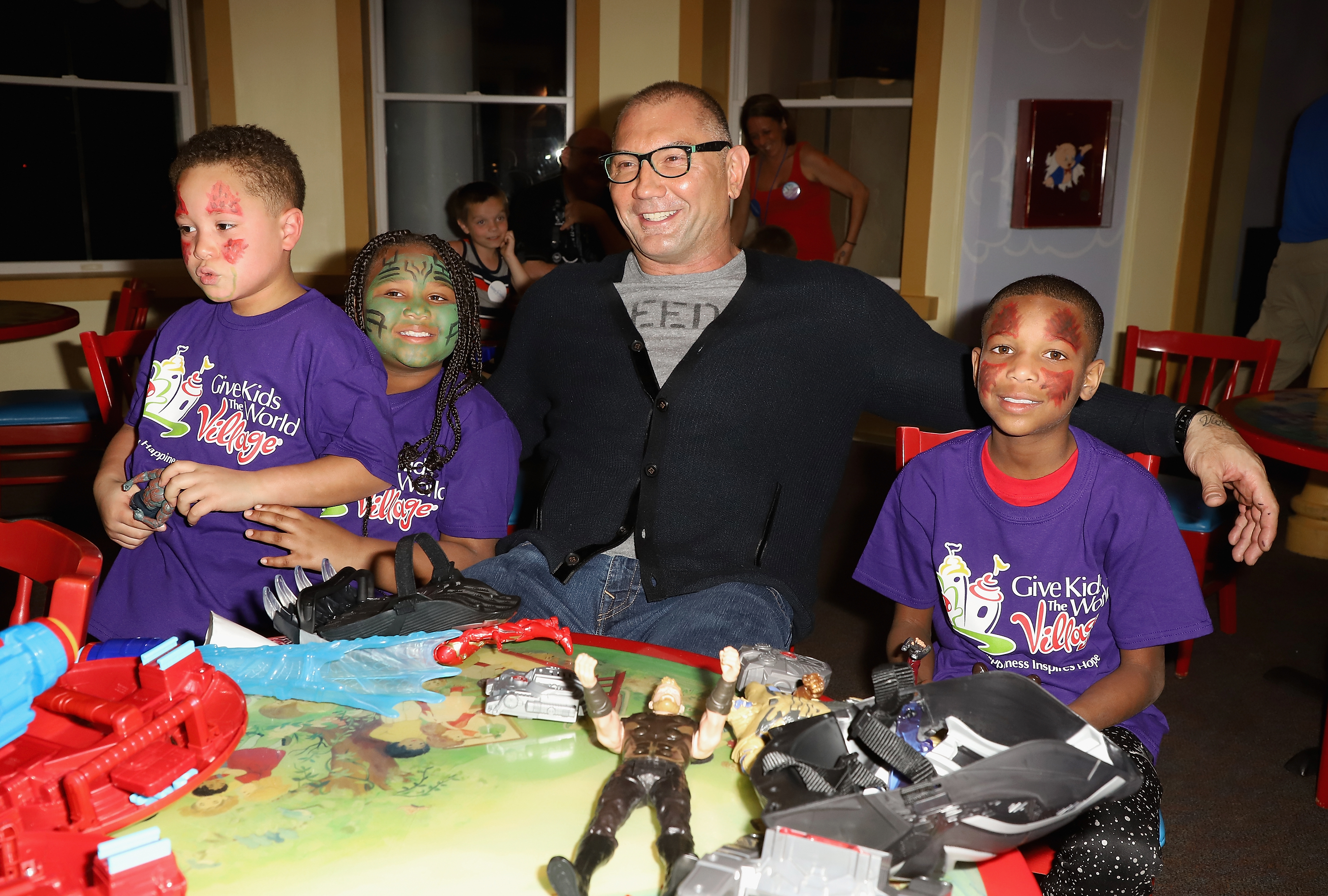 Dave Bautista Visits Give Kids The World Village To support Marvel: The Universe Unites, A Week-Long Charity Campaign To Help Support Children's Charities