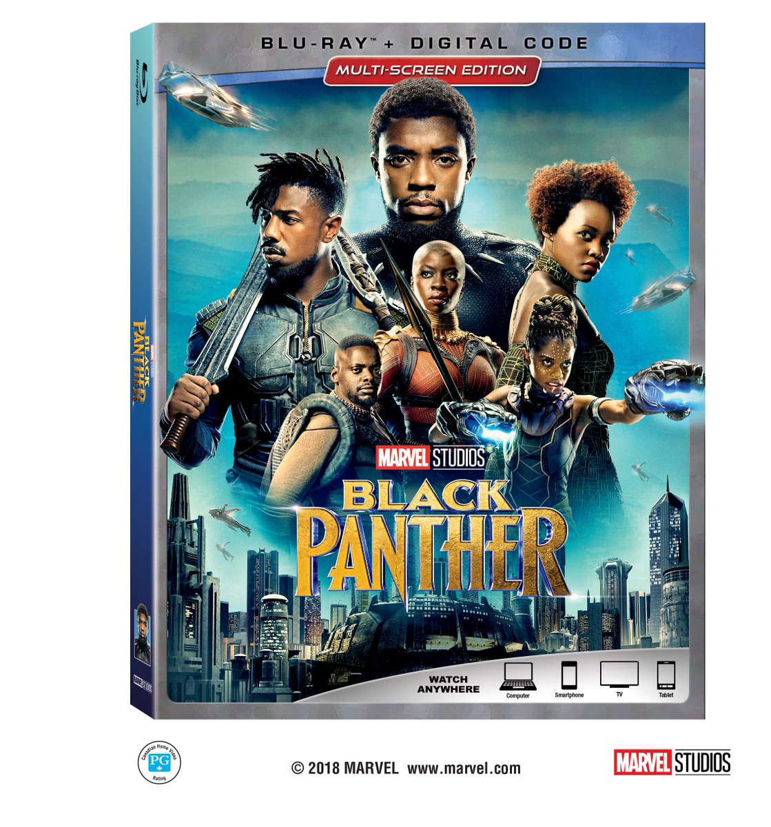 Black Panther Blu-Ray Combo Pack cover (Walt Disney Studios Home Entertainment)