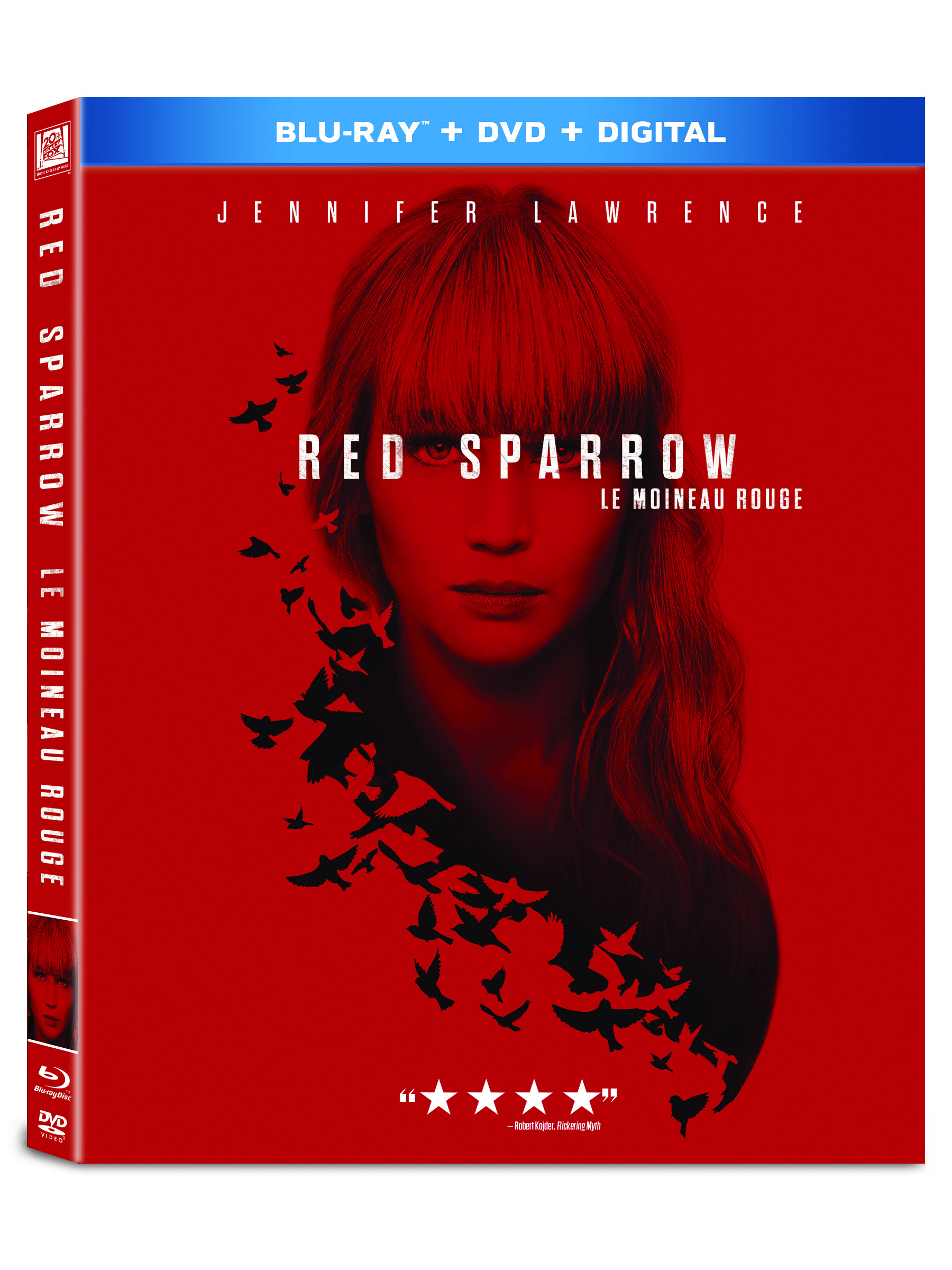 Red Sparrow Blu-Ray Combo Pack cover (20th Century Fox Home Entertainment)