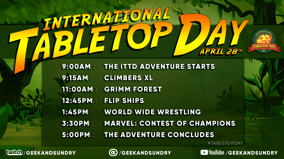 International Tabletop Day schedule