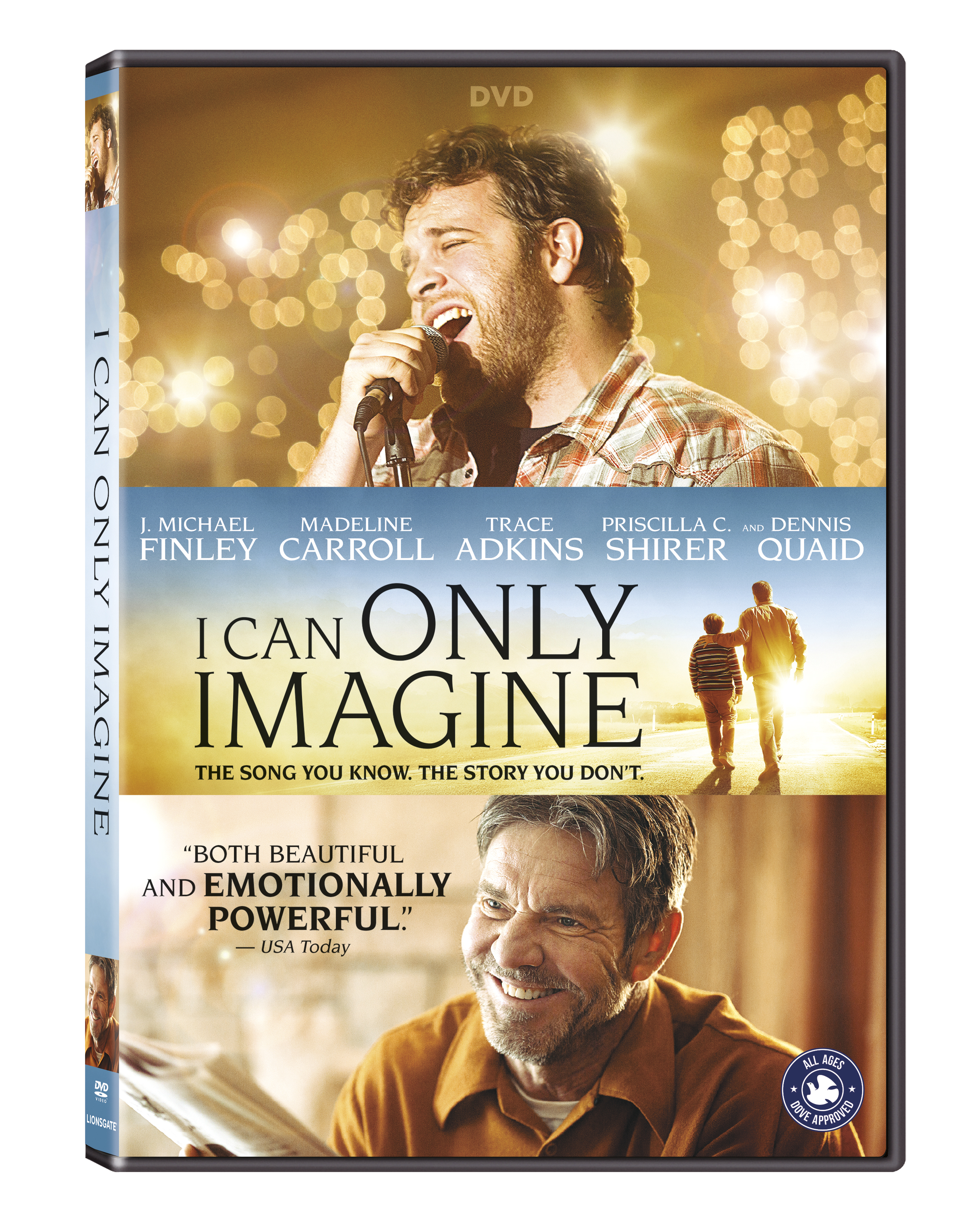 I Can Only Imagine DVD cover (Lionsgate Home Entertainment)