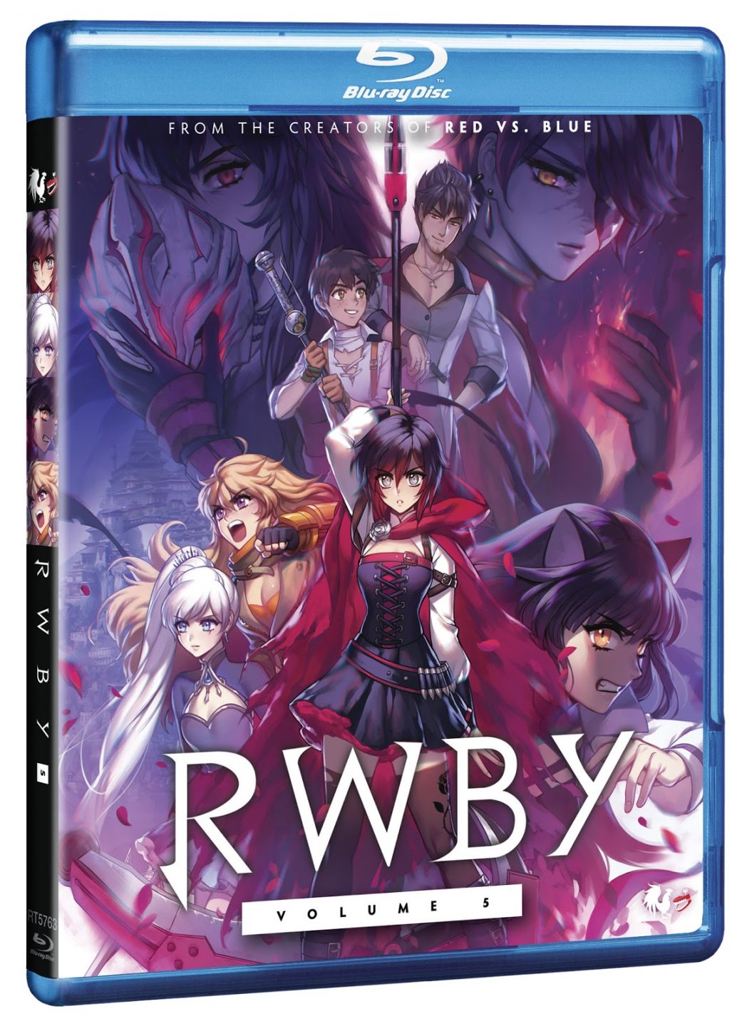 RWBY Volume 5 Blu-Ray cover (Rooster Teeth/Cinedigm)