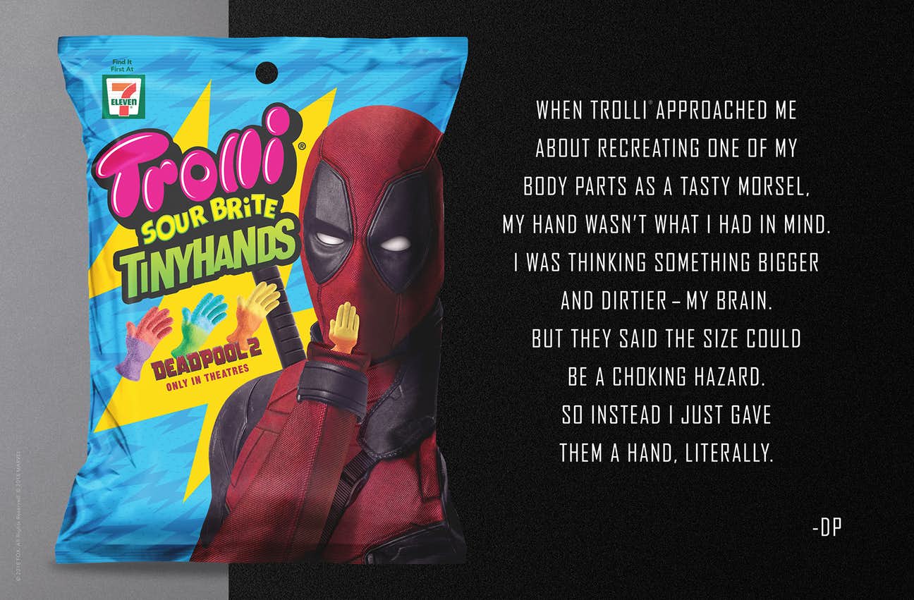 Deadpool Tiny Hands Trolli Candy