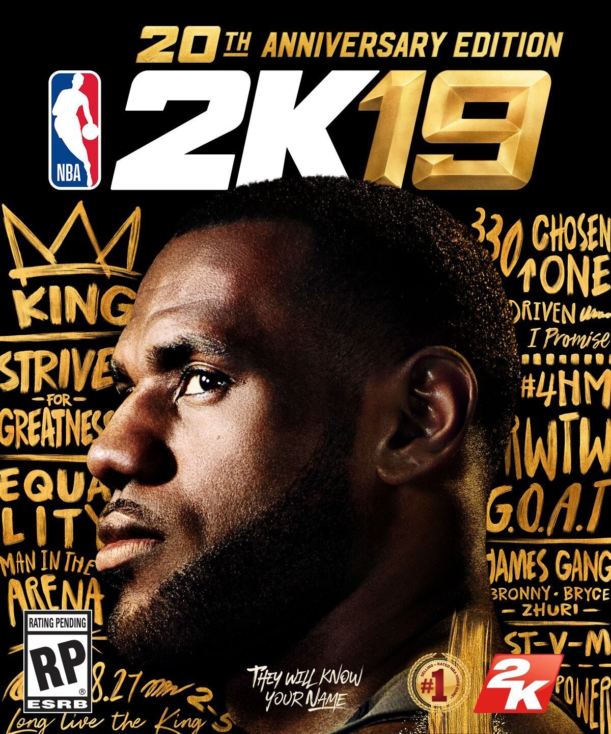 NBA 2K19 20th Anniversary LeBron James cover (2K Games)