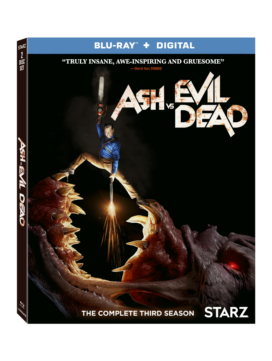 Ash vs. Evil Dead: Season 3 Blu-Ray Combo Pack Cover (Lionsgate Home Entertainment)