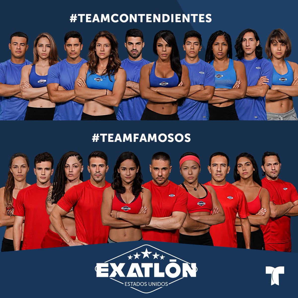 Exatlon Estados Unidos teams (Telemundo)