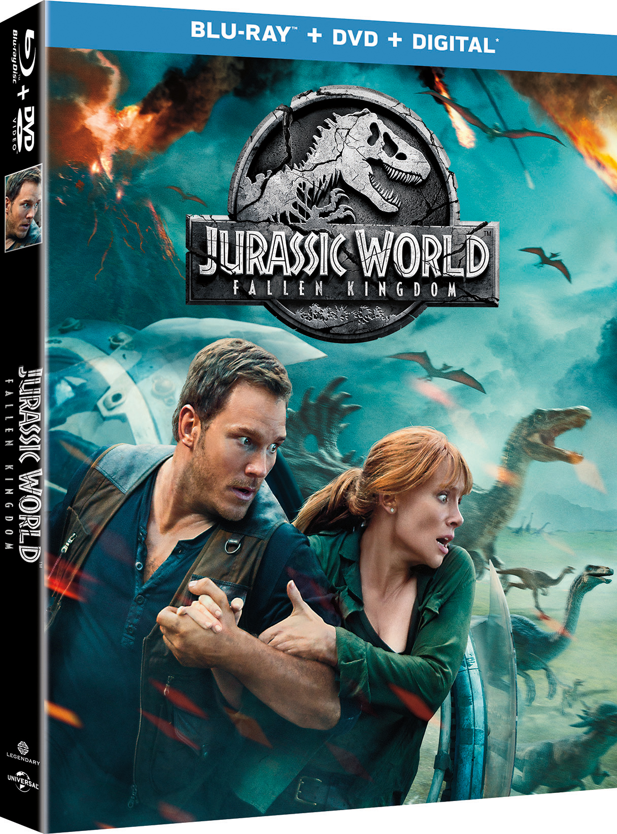 Jurassic World: Fallen Kingdom Blu-Ray Combo Pack cover (Universal Pictures Home Entertainment)