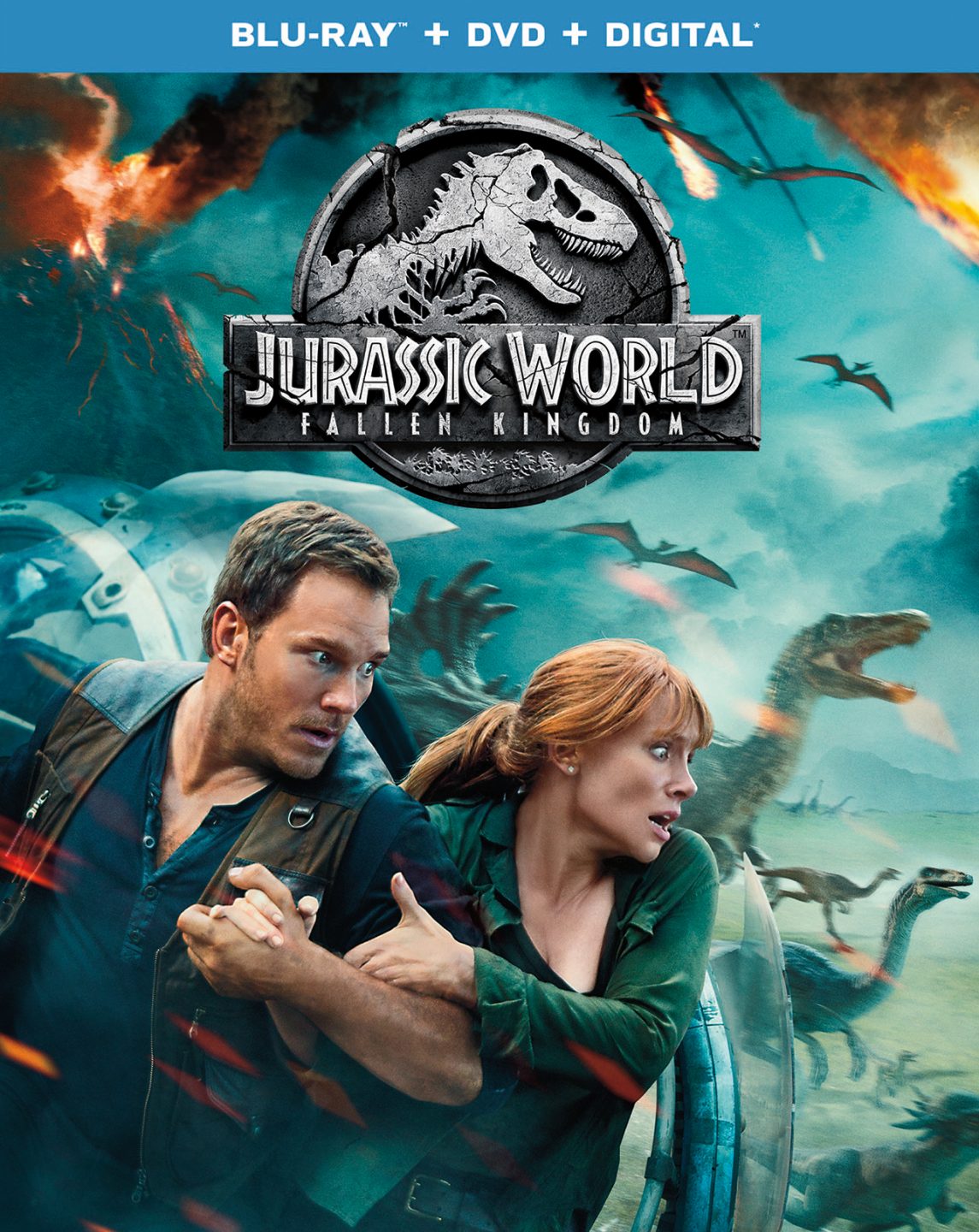 Jurassic World: Fallen Kingdom Blu-Ray Combo Pack cover (Universal Pictures Home Entertainment)