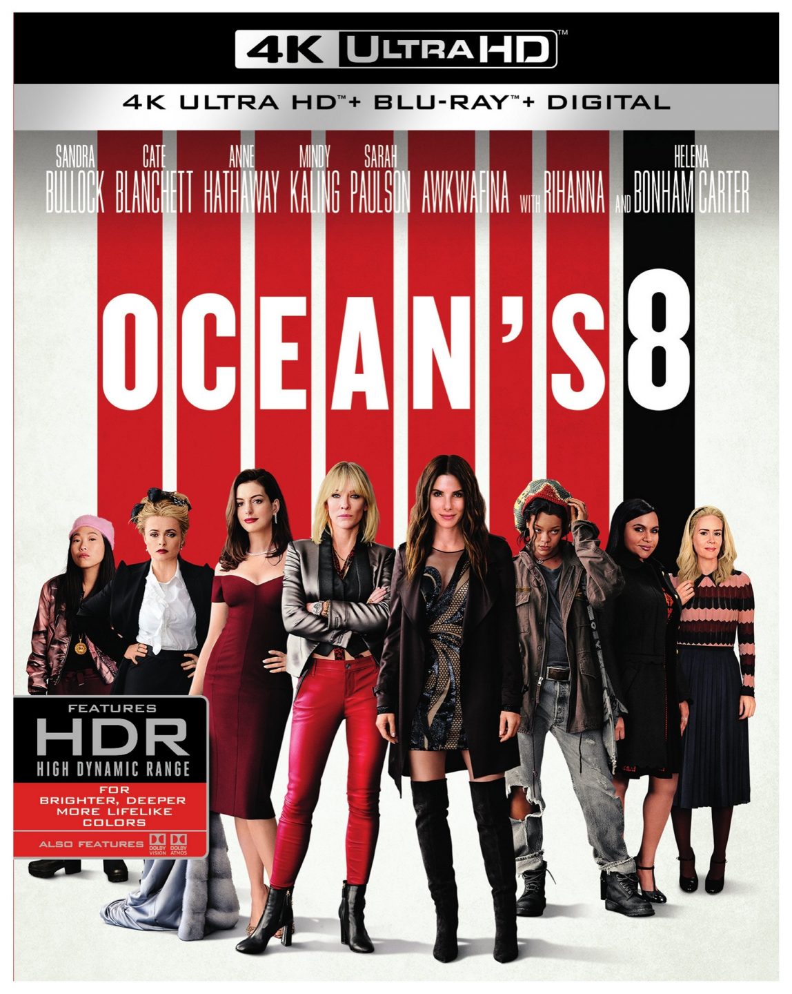 Ocean's 8 4K Ultra HD cover (Warner Bros. Home Entertainment)