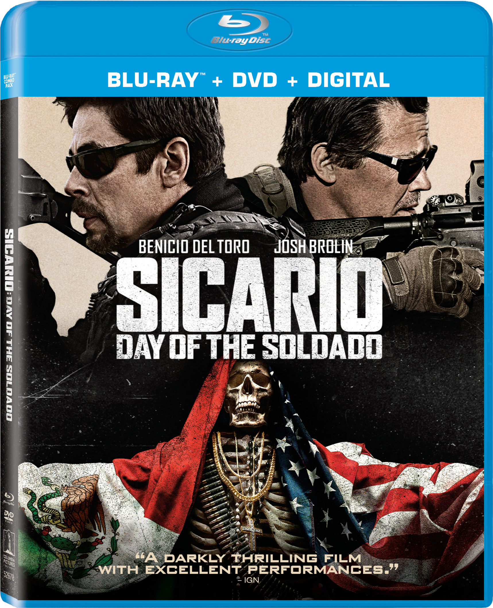 Sicario: Day Of The Soldado Blu-Ray Combo Pack cover (Sony Pictures Home Entertainment)