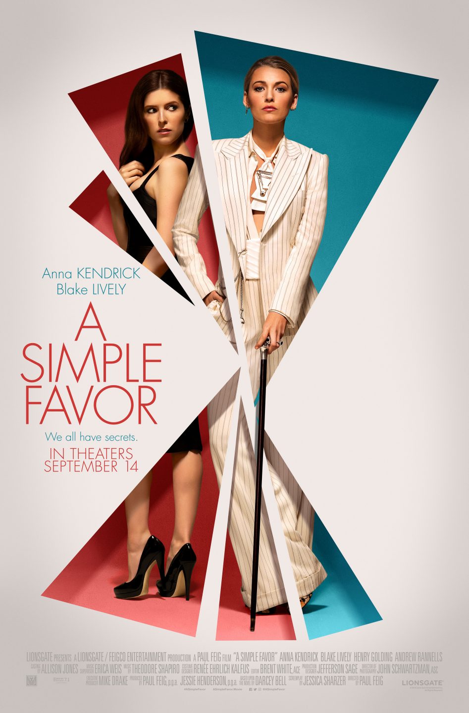 A Simple Favor poster (Lionsgate)