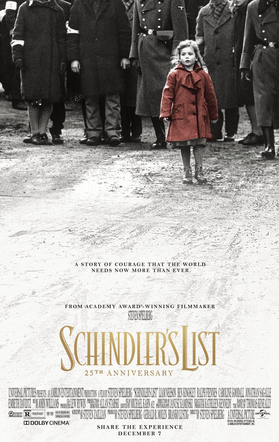 Schiindler's List 25th Anniversary poster (Universal Pictures)