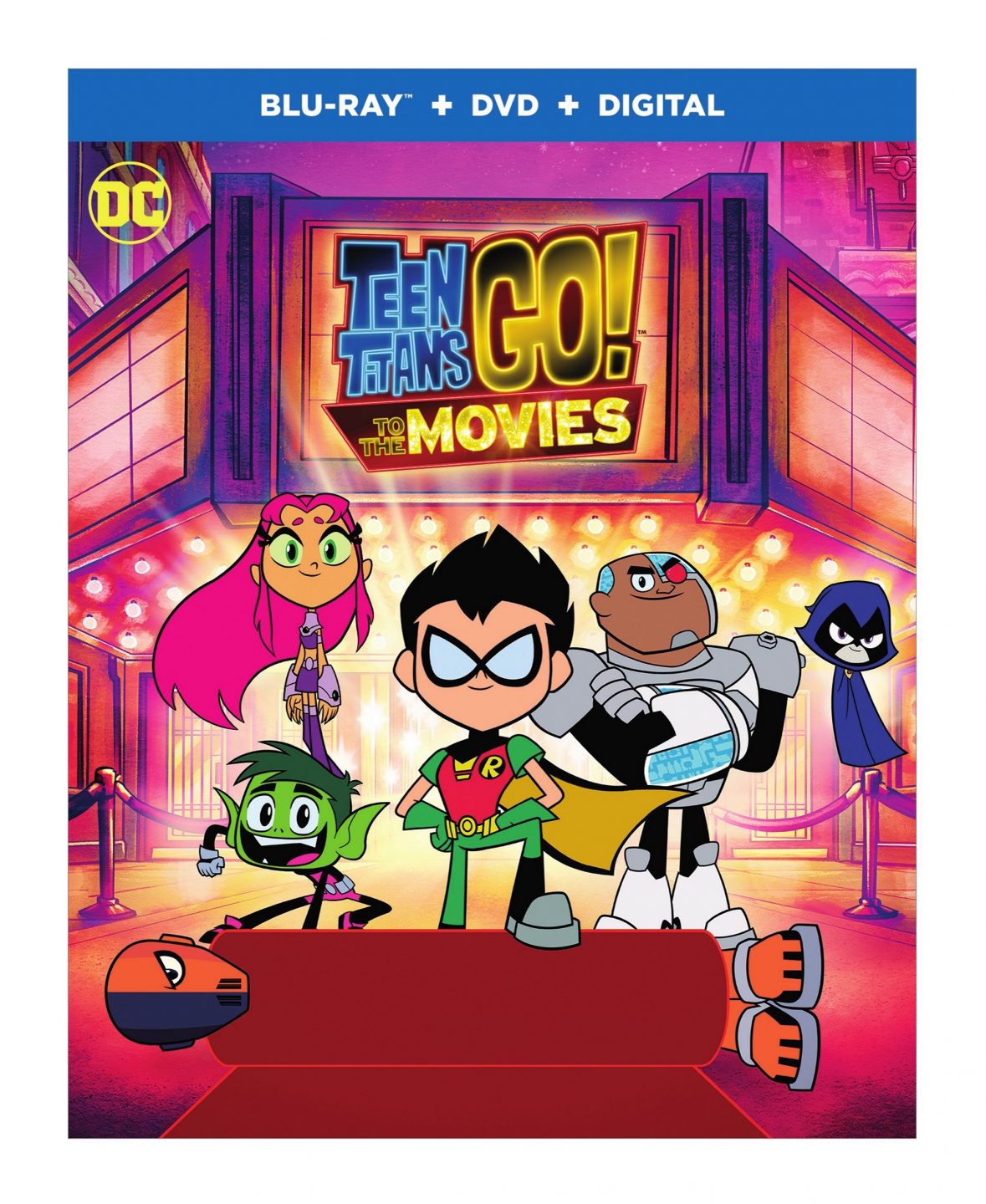 Teen Titans GO! To The Movies Blu-Ray Combo Pack cover (Warner Bros Home Entertainment)