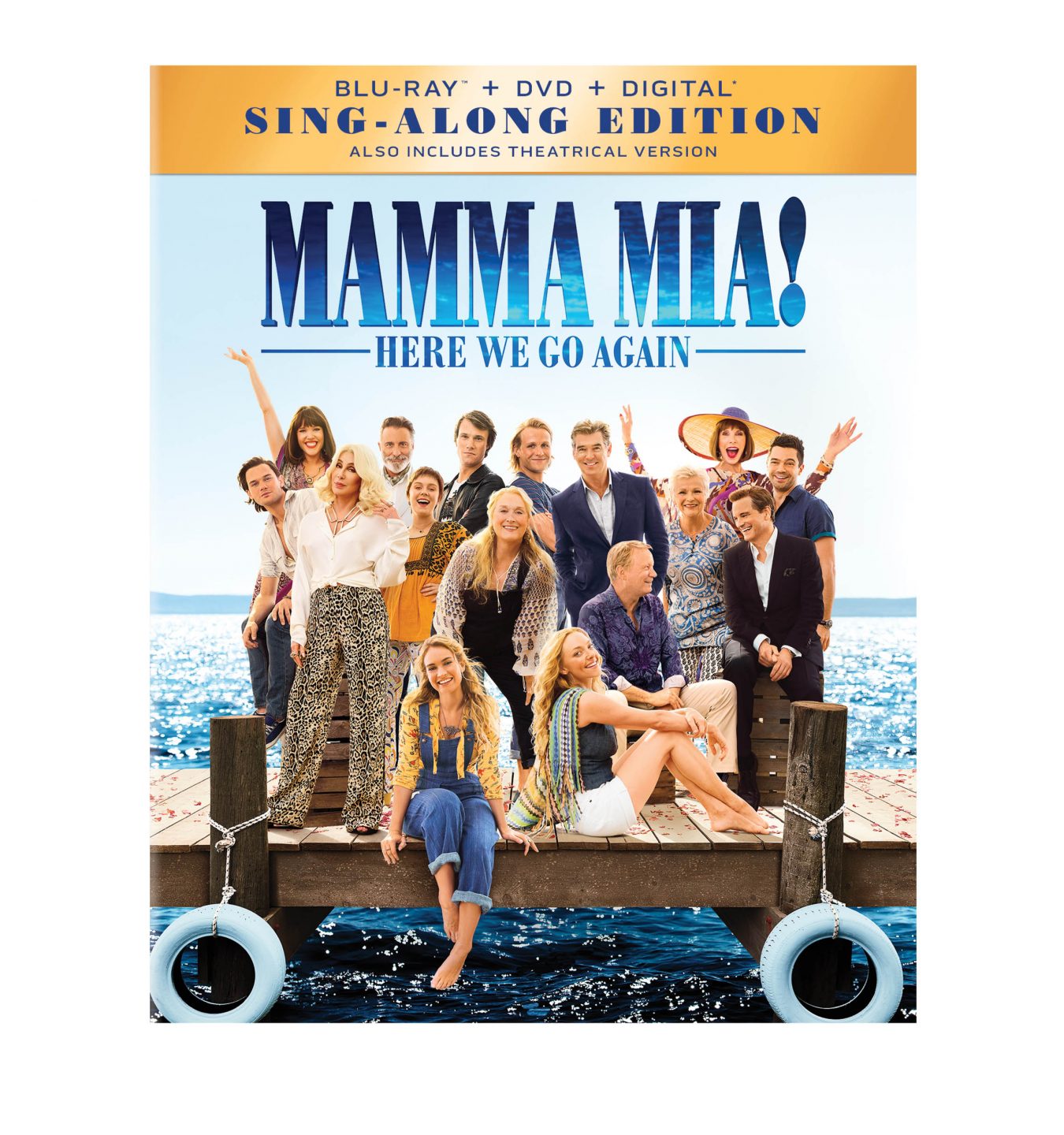 Mamma Mia! Here We Go Again Blu-Ray Combo Pack cover (Universal Pictures Home Entertainment)