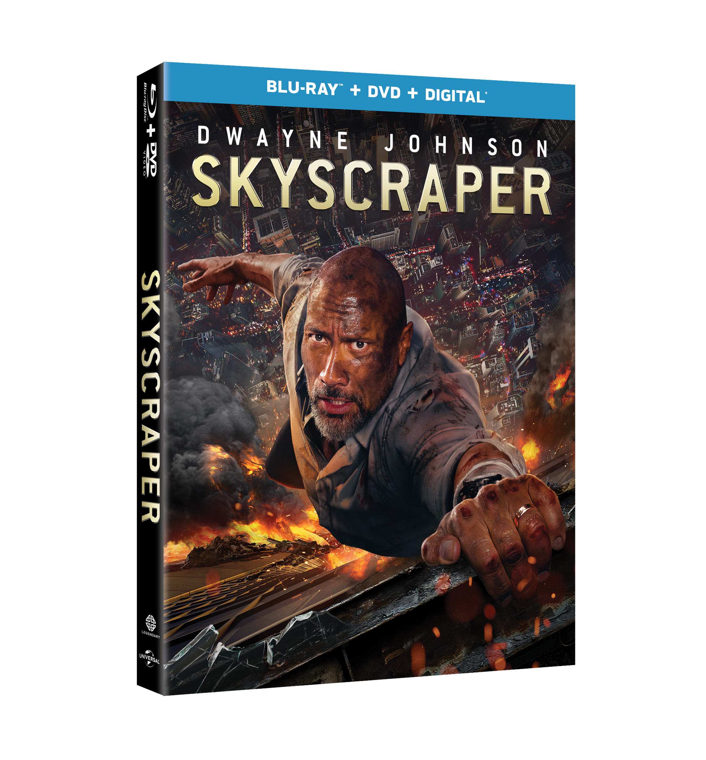 Skyscraper Blu-Ray Combo Pack cover (Universal Pictures Home Entertainment)