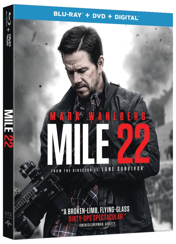 Mile 22 Blu-Ray Combo Pack cover (Universal Pictures Home Entertainment)