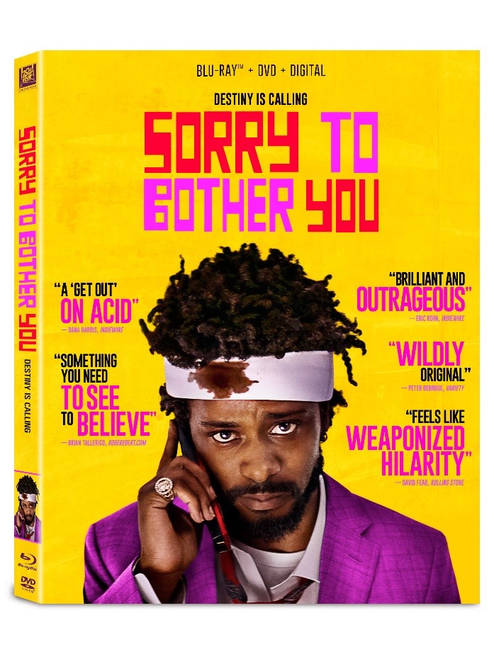 Sorry To Bother You Blu-Ray Combo Pack cover (20th Century Fox Home Entertainment)
