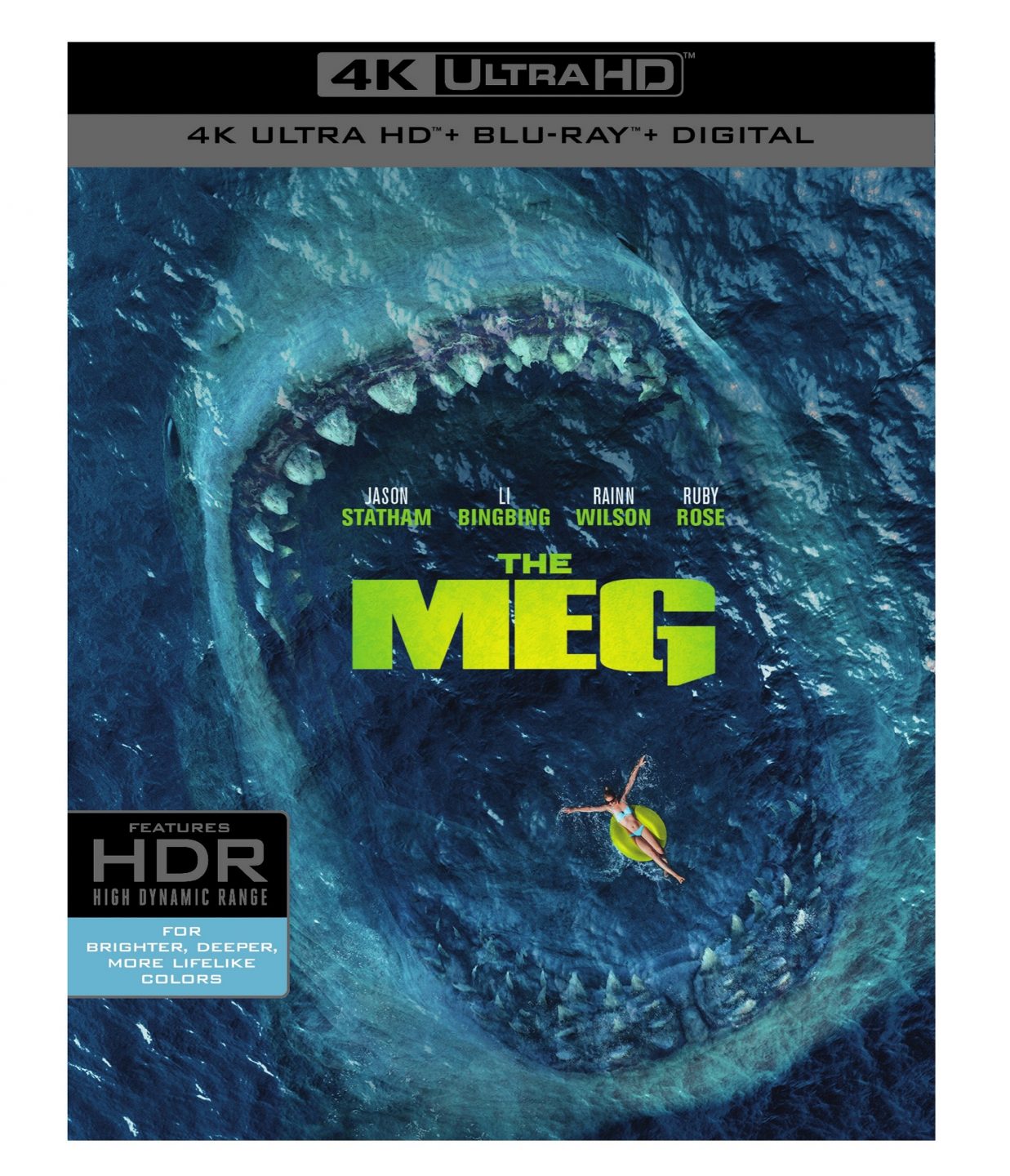 The Meg 4K Ultra HD Combo Pack cover (Warner Bros. Home Entertainment)