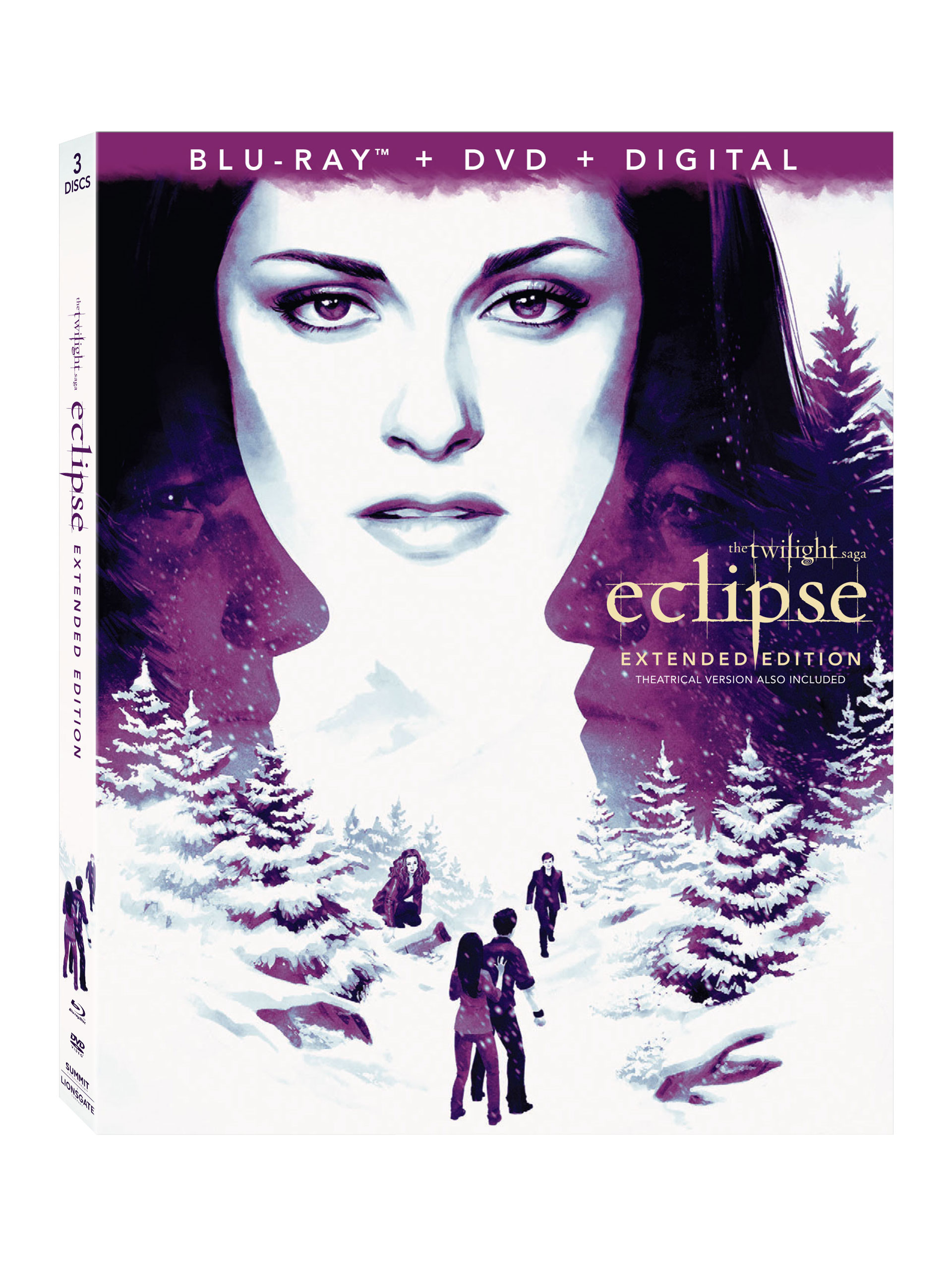 The Twilight Saga Eclipse Blu-Ray Combo Pack Cover (Lionsgate Home Entertainment)