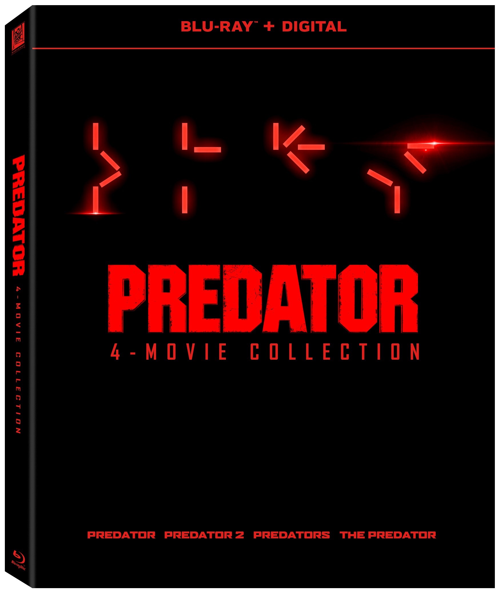 The Predator 4-Disc Collection Blu-Ray Combo Pack cover (20th Century Fox Home Entertainment)