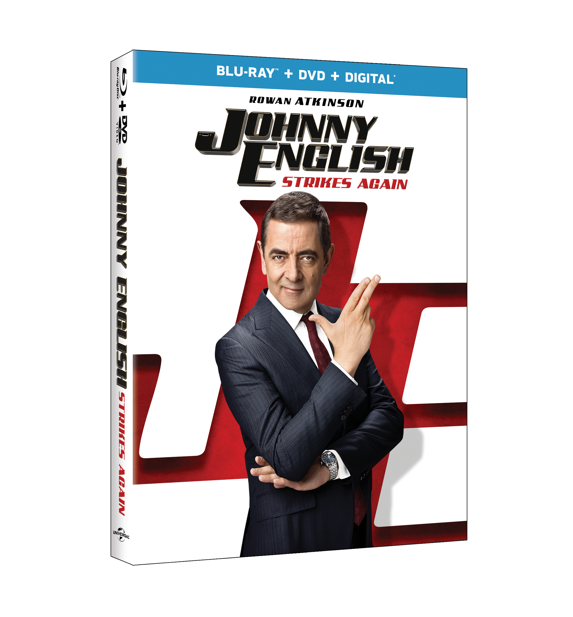 Johnny English Strikes Again Blu-Ray Combo Pack cover (Universal Pictures Home Entertainment)