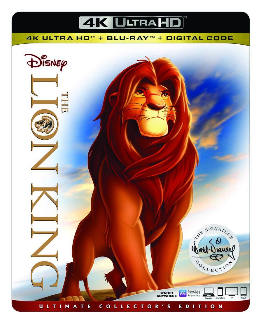 The Lion King 4K Ultra HD cover (Walt Disney Studios Home Entertainment)