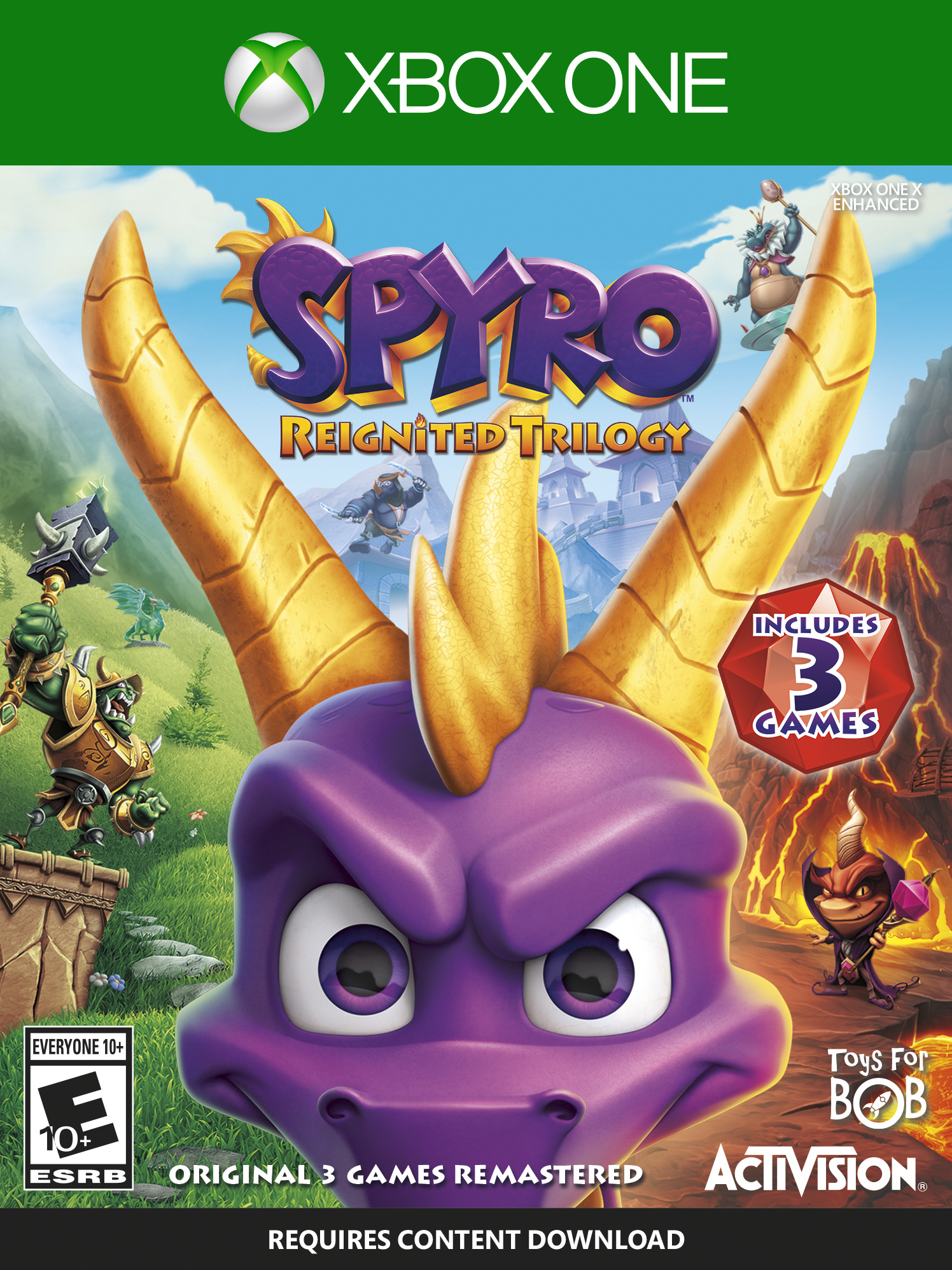 Spyro Reignited Trilogy Xbox One cover (Activision)