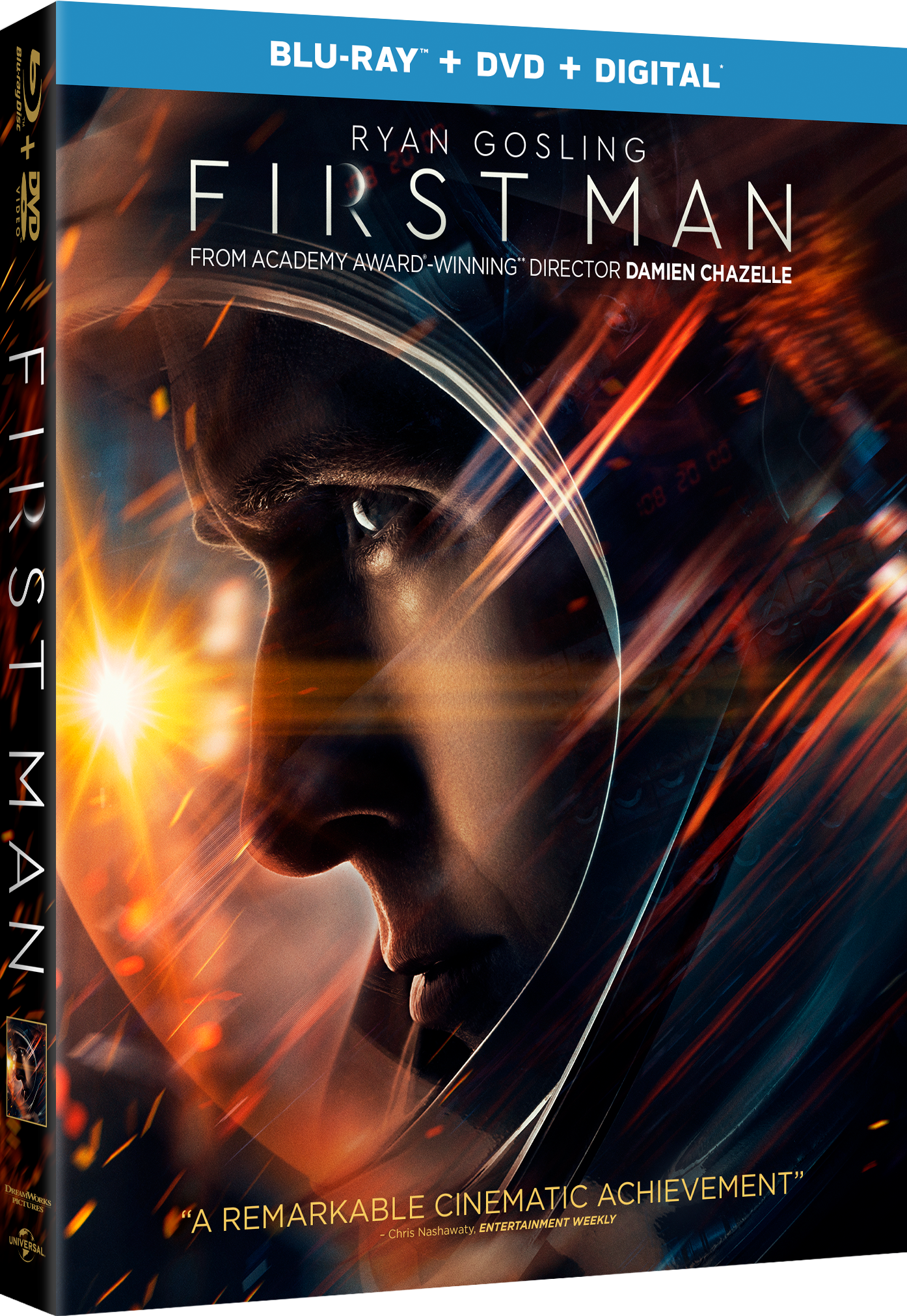 First Man Blu-Ray Combo Pack cover (Universal Pictures Home Entertainment)