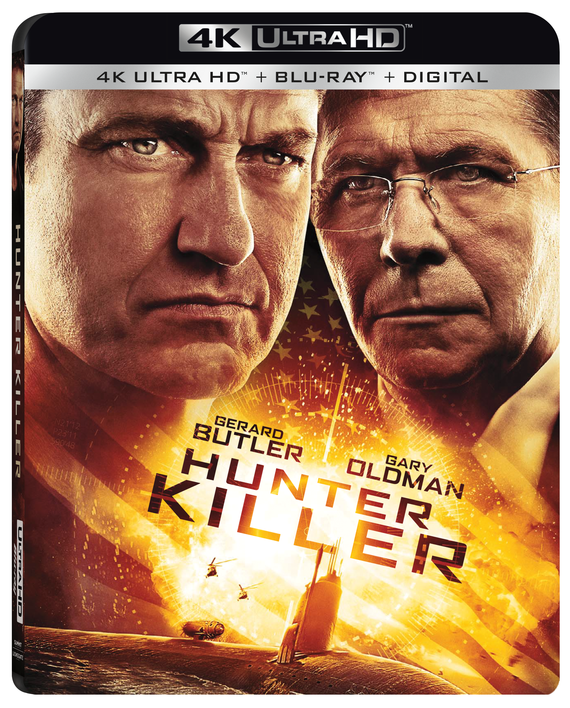 Hunter Killer 4K Ultra HD Combo Pack cover (Lionsgate Home Entertainment)