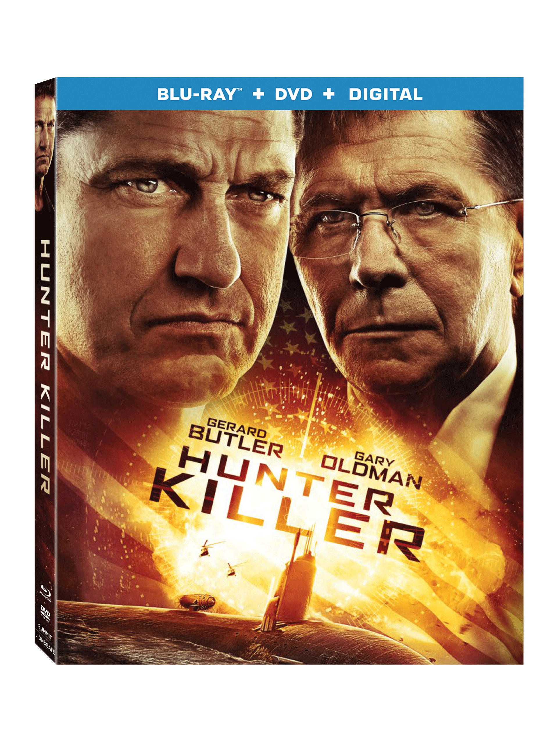 Hunter Killer Blu-Ray Combo Pack cover (Lionsgate Home Entertainment)