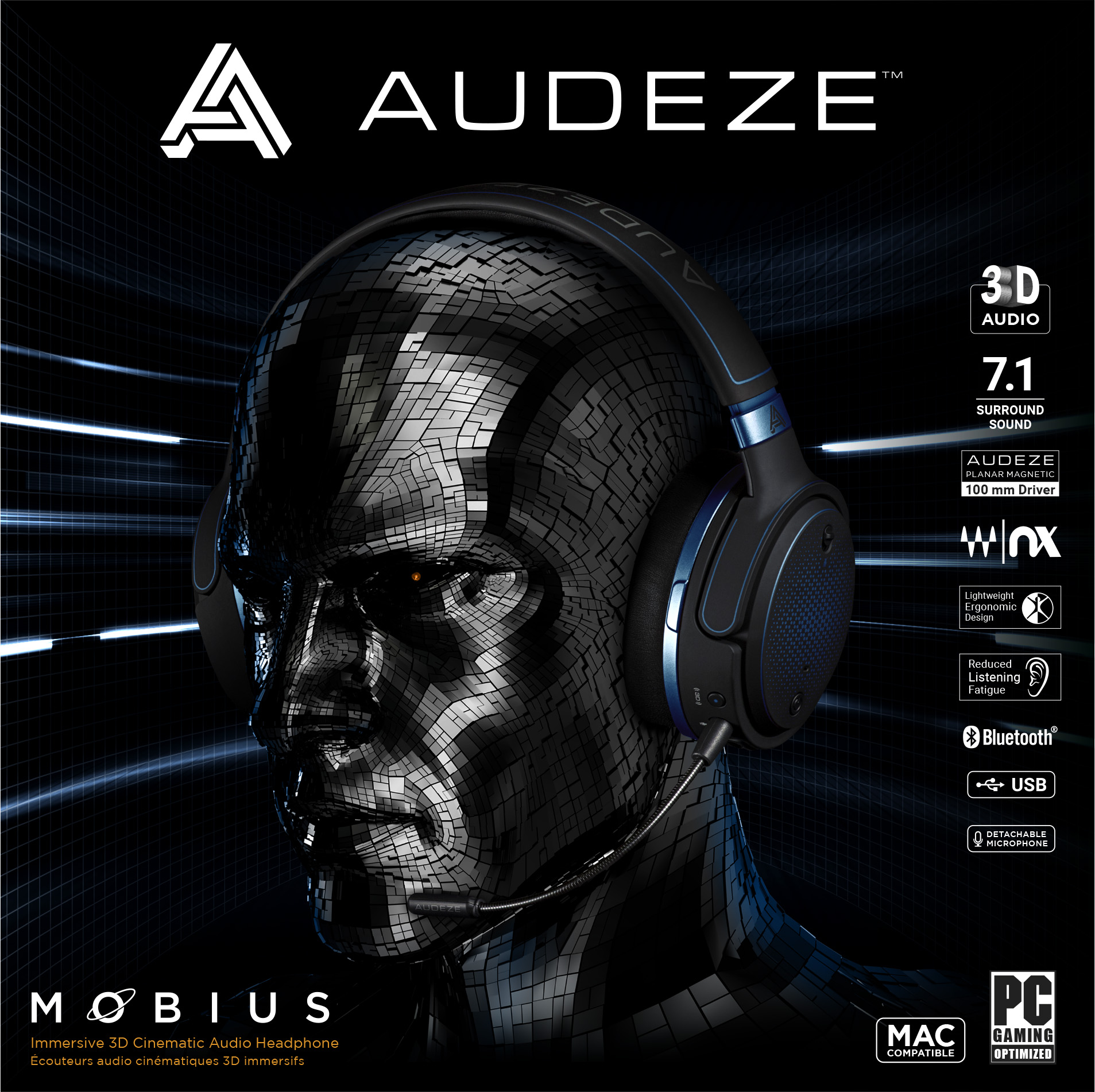 Mobius Team Blue Gaming Headphones (Audeze)