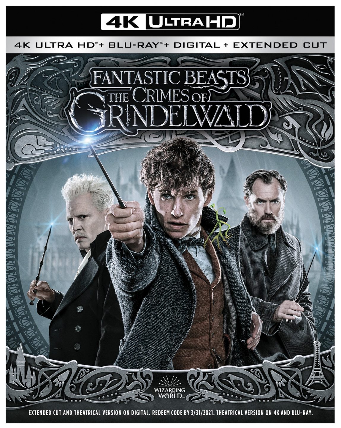 Fantastic Beasts: The Crimes Of Grindelwald 4K Ultra HD Combo Pack cover (Warner Bros. Home Entertainment)