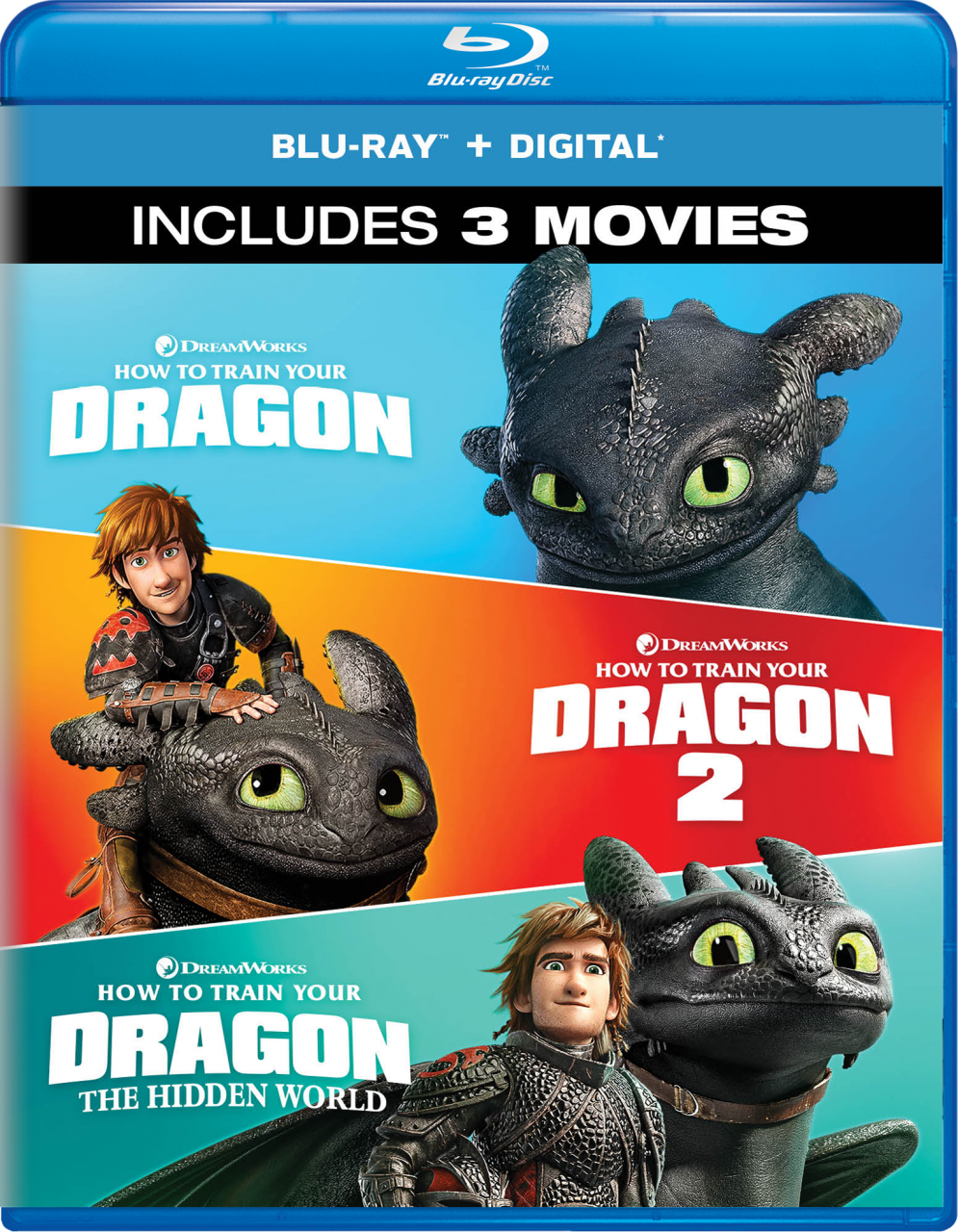 How To Train Your Dragon: Trilogy Blu-Ray Combo Pack cover (Universal Pictures Home Entertainment)