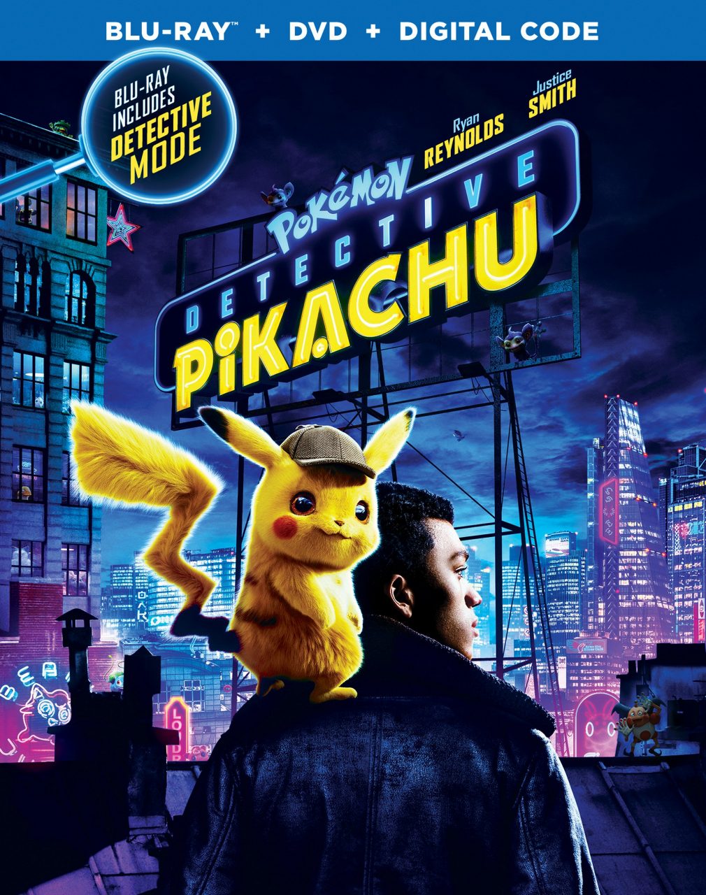 POKEMON Detective Pikachu Blu-Ray Combo Pack cover (Warner Bros. Home Entertainment)