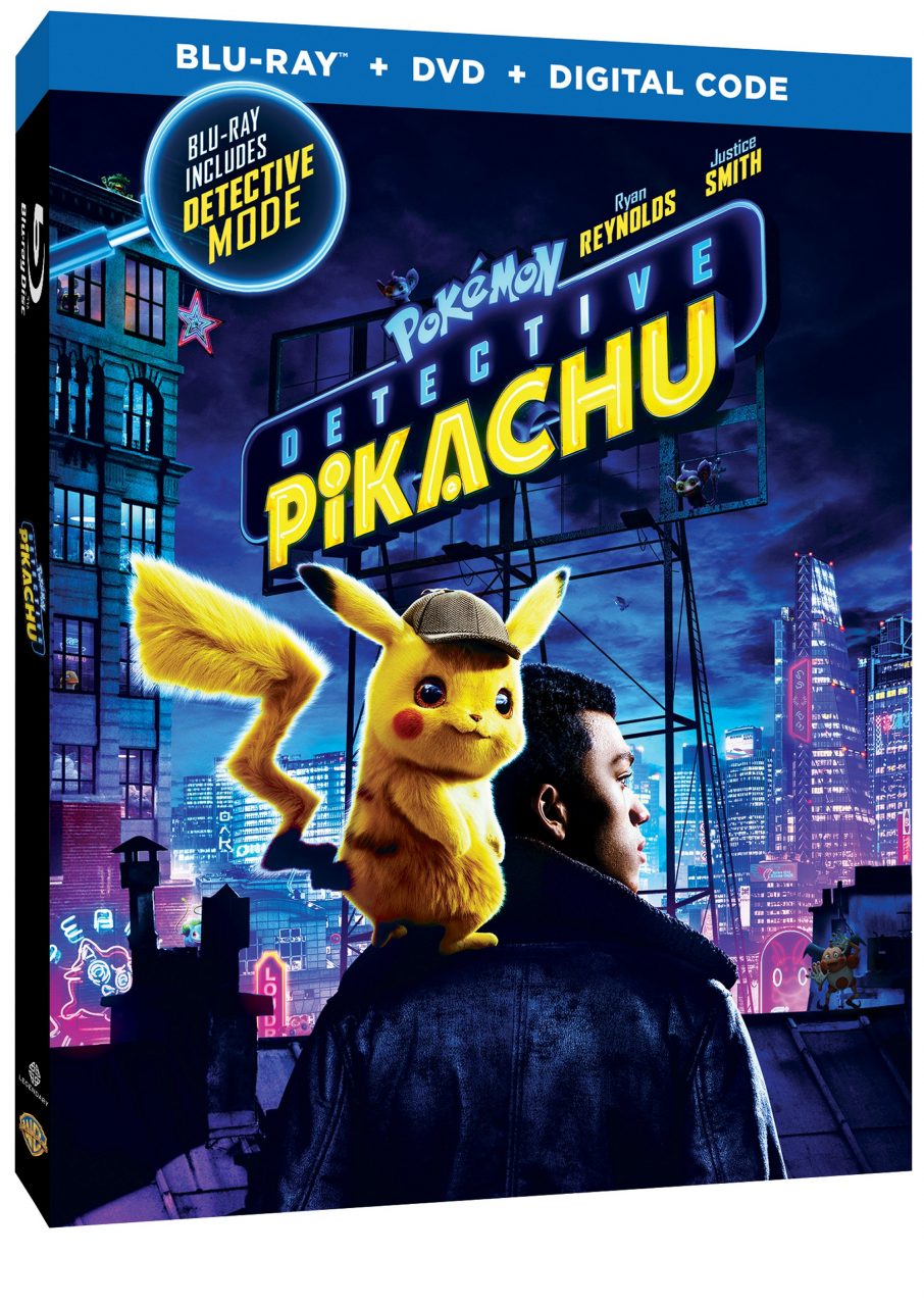 POKEMON Detective Pikachu Blu-Ray Combo Pack cover (Warner Bros. Home Entertainment)