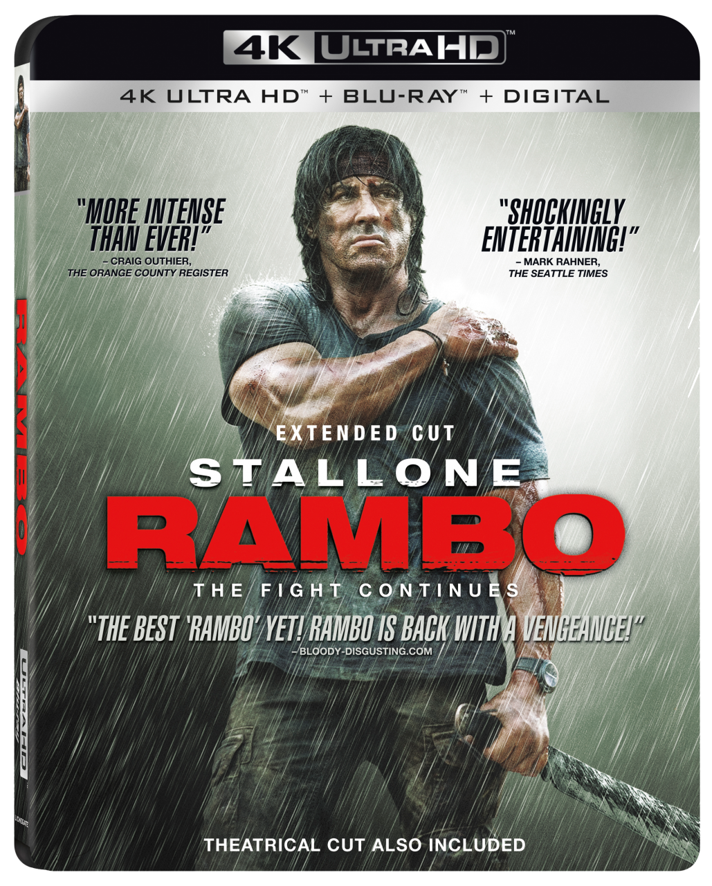 Rambo 4K Ultra HD Combo Pack cover (Lionsgate Home Entertainment)