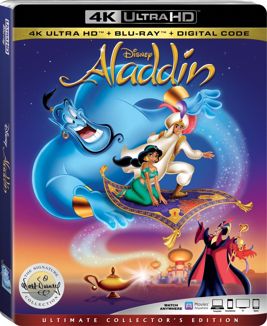 Aladdin Walt Disney Signature Collection 4K Ultra HD Combo Pack cover (Walt Disney Studios Home Entertainment)