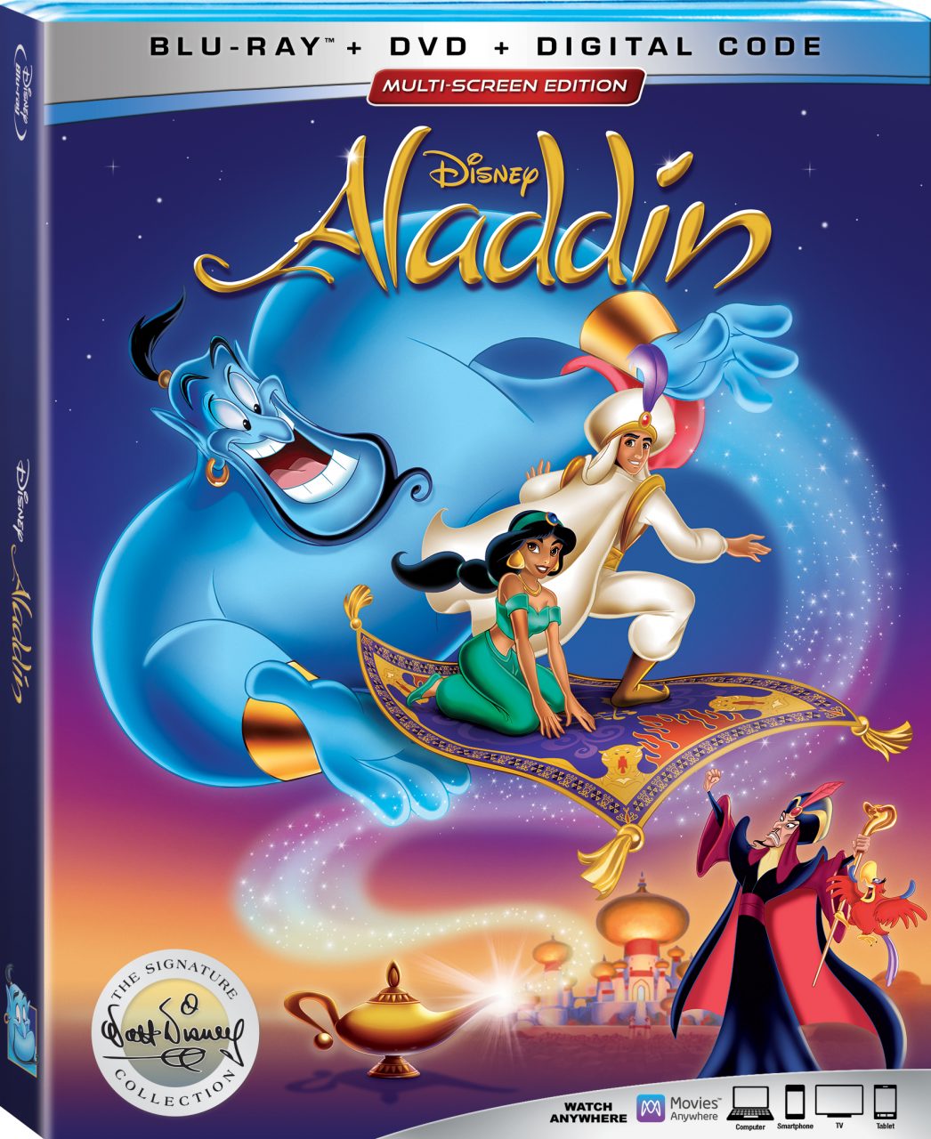 Aladdin Walt Disney Signature Collection Blu-Ray Combo Pack cover (Walt Disney Studios Home Entertainment)