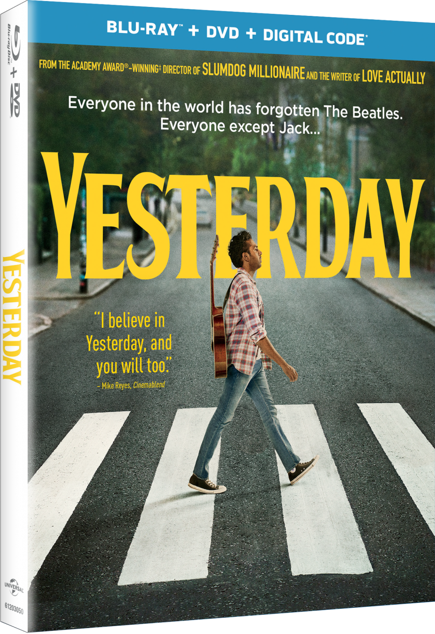 YESTERDAY Blu-Ray Combo Pack cover (Universal Pictures Home Entertainment)
