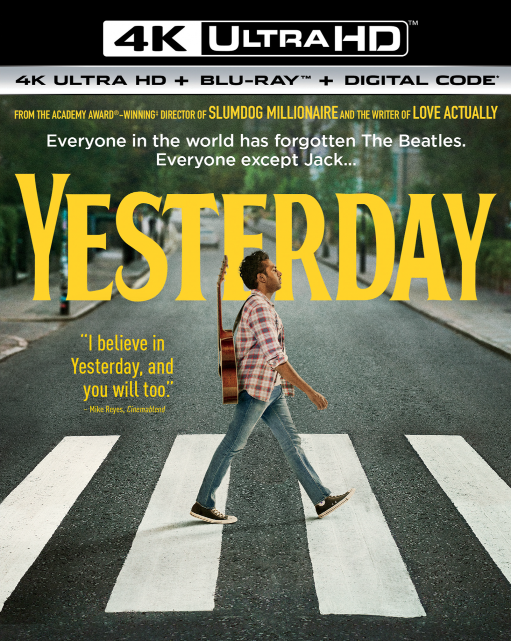 YESTERDAY 4K Ultra HD Combo Pack cover (Universal Pictures Home Entertainment)