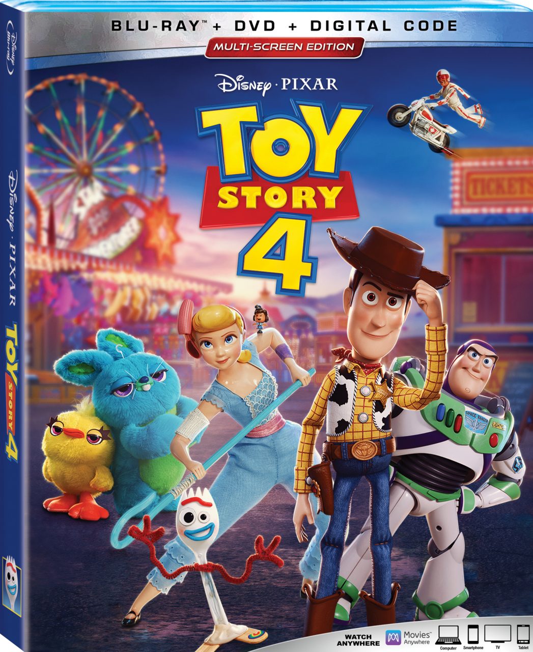 Toy Story 4 Blu-Ray Combo Pack cover (Walt Disney Studios Home Entertainment)