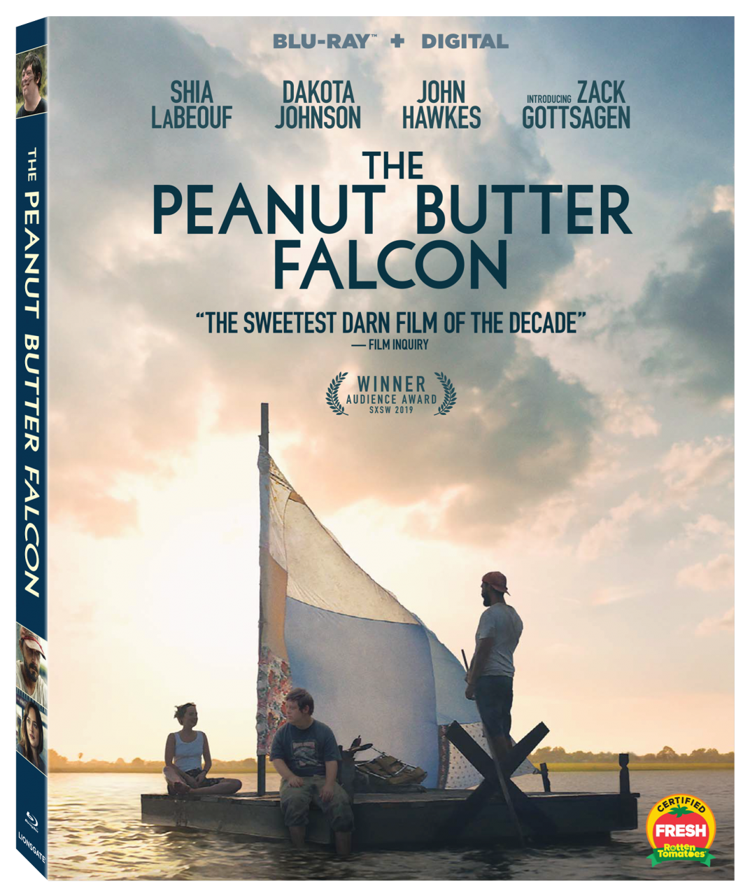 The Peanut Butter Falcon Blu-Ray Combo Pack cover (Lionsgate Home Entertainment)