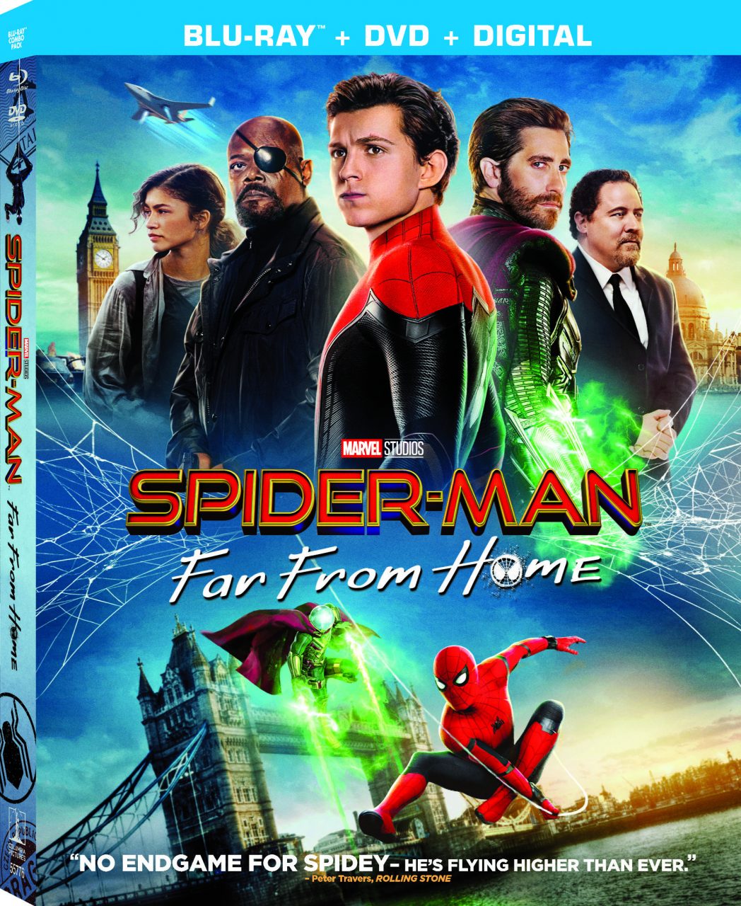 Spider-Man: Far From Home Blu-Ray Combo Pack cover (Sony Pictures Home Entertainment)