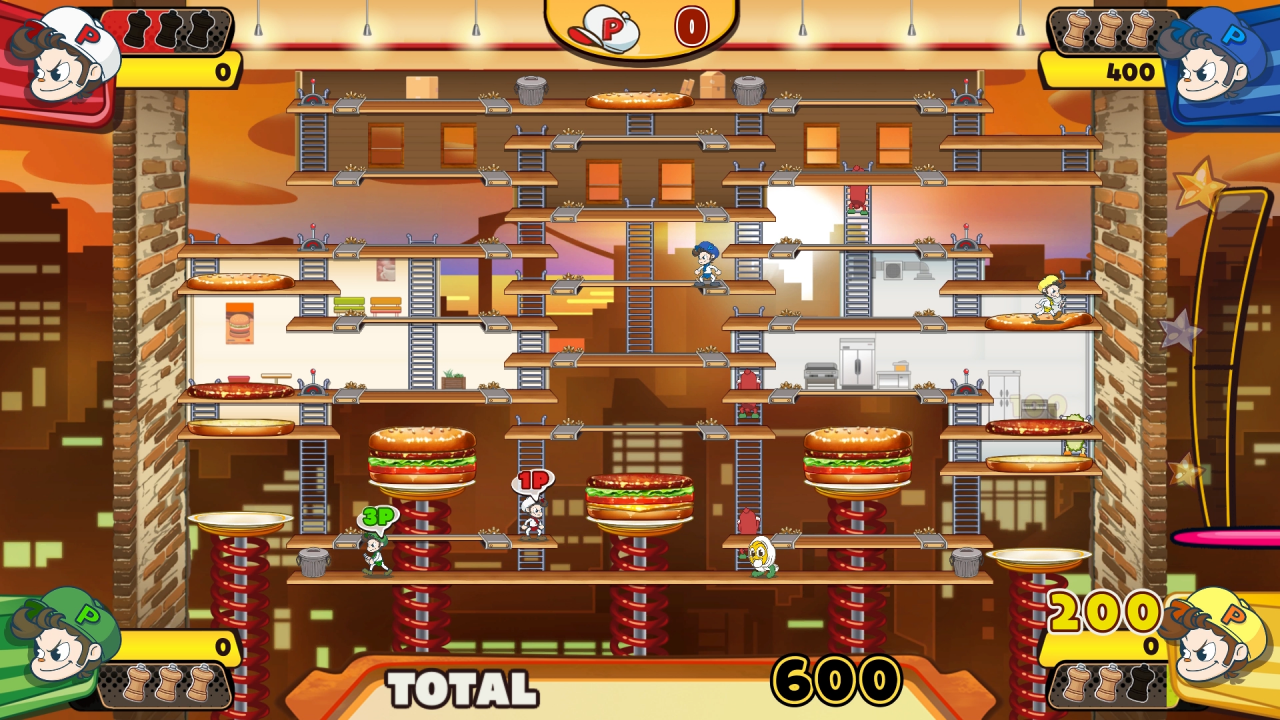 BurgerTime Party! screencap (XSEED Games)