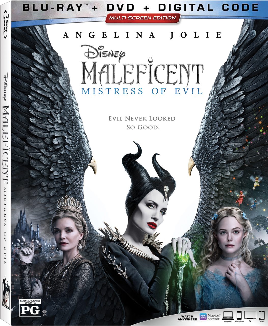 Maleficent: Mistress Of Evil Blu-Ray Combo Pack cover (Walt Disney Studios Home Entertainment)